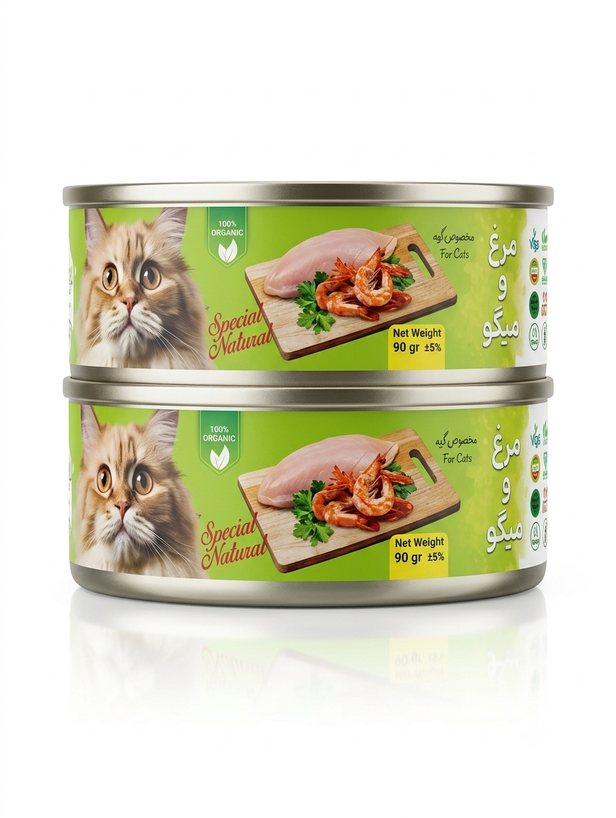 1787732480016 کنسرو وکسی مرغ و میگو 90گرمی نچرال - تصویر 1